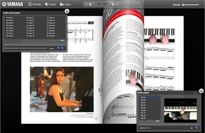 Screenshot of the online book viewer showing audio and video panels