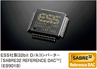 ESS社製32bit D/Aコンバーター「SABRE32 REFERENCE DAC™」（ES9018）