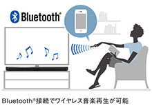 [ 画像 ] Bluetooth®接続でワイヤレス音楽再生が可能